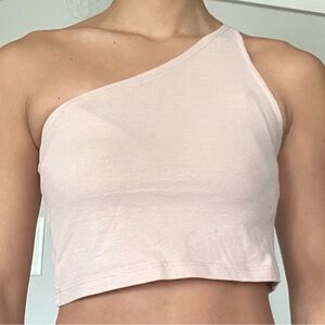 FARM Rio Asymmetrical One-Shoulder Pink Top Size XS